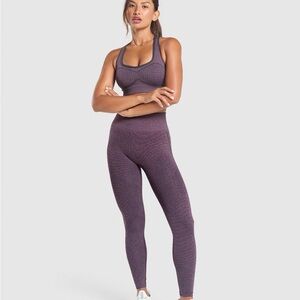 Gymshark Purple Leggings and Sports Bra Set